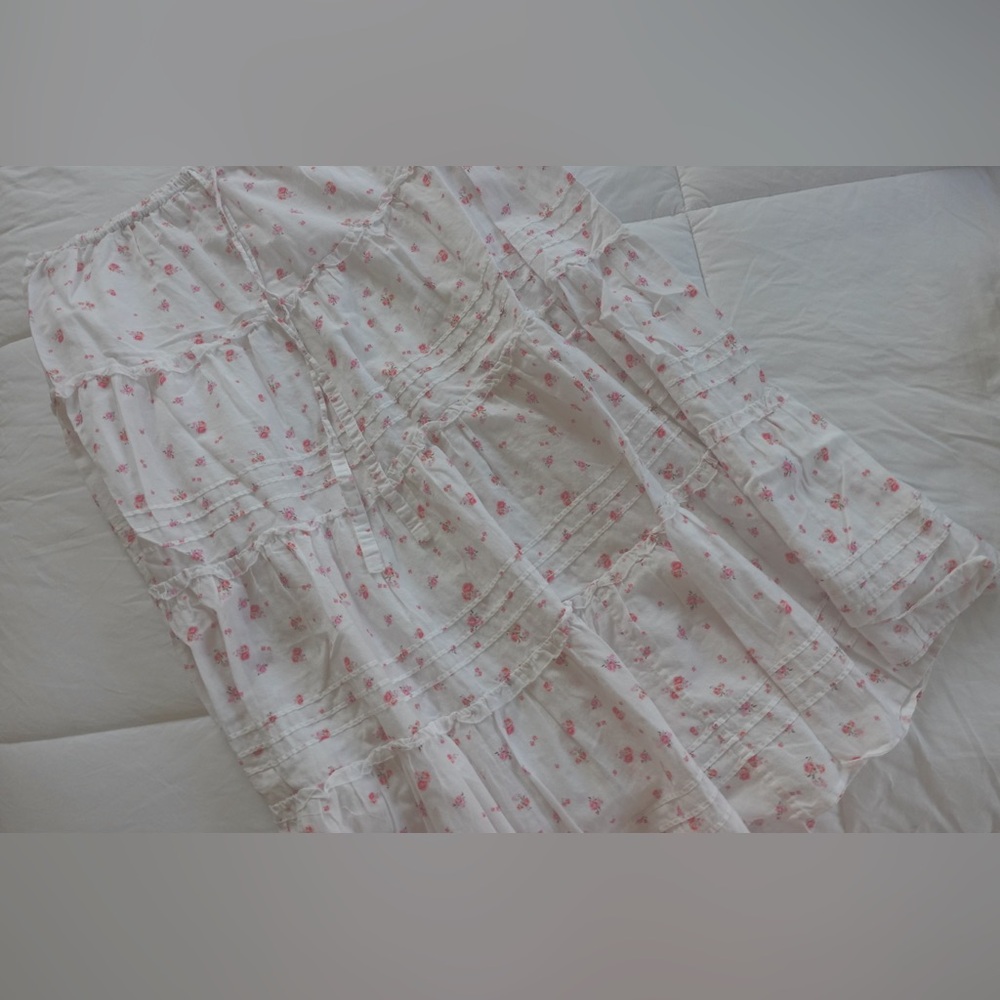 LoveShackFancy floral maxi skirt